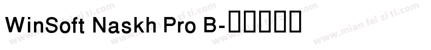 WinSoft Naskh Pro B字体转换